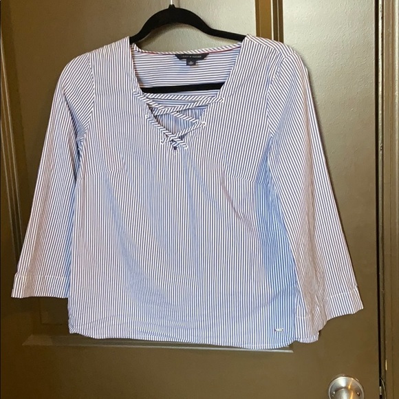 Tommy Hilfiger Tops - Nautical blue and white striped shirt